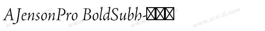 AJensonPro BoldSubh字体转换